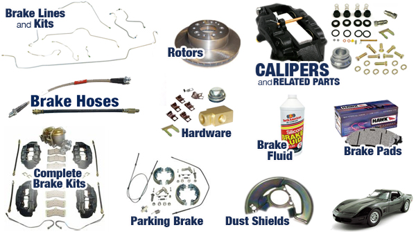 Hoses /& Pads 1965-82 Corvette 2 Rear Brake Calipers