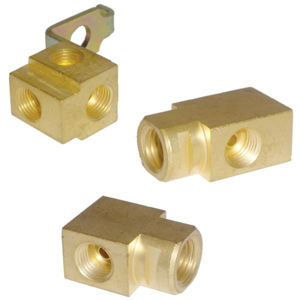 196566 Corvette Complete Brass Junction Brake Block Kit (Power 1/4